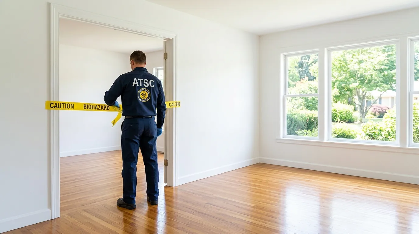 Certified biohazard cleanup crew performing Decomposition Cleanup in South Orange